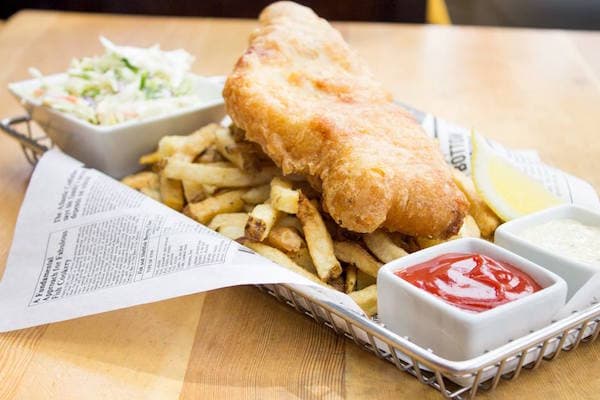 Finn’s Classic Fish & Chips recipe served on a plate, by Finns Victoria