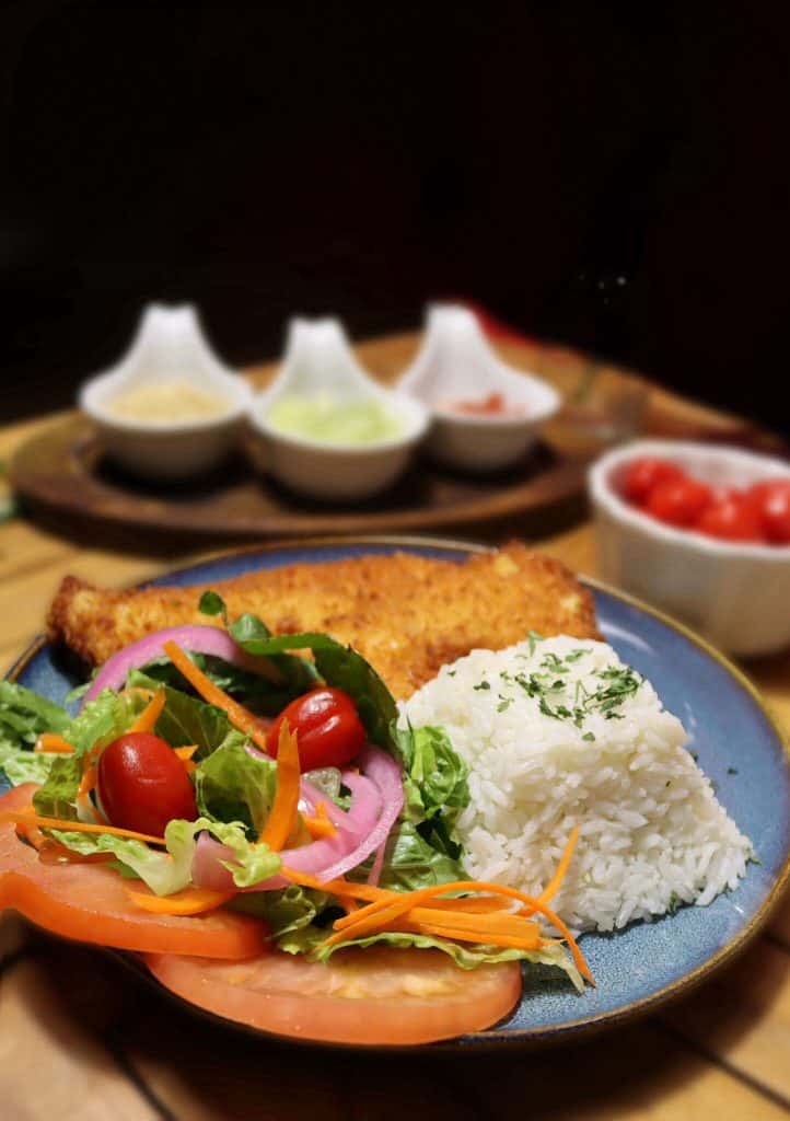 Peito de Frango a Fiorentina recipe served on a plate, by Boteco Restaurant Peito de Frango a Fiorentina recipe served on a plate, by Boteco Restaurant