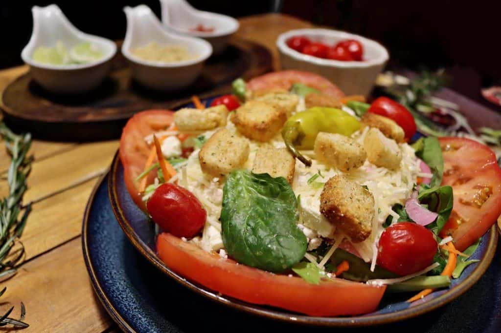Salada do Cheff recipe served on a plate, by Boteco Restaurant Salada do Cheff recipe served on a plate, by Boteco Restaurant