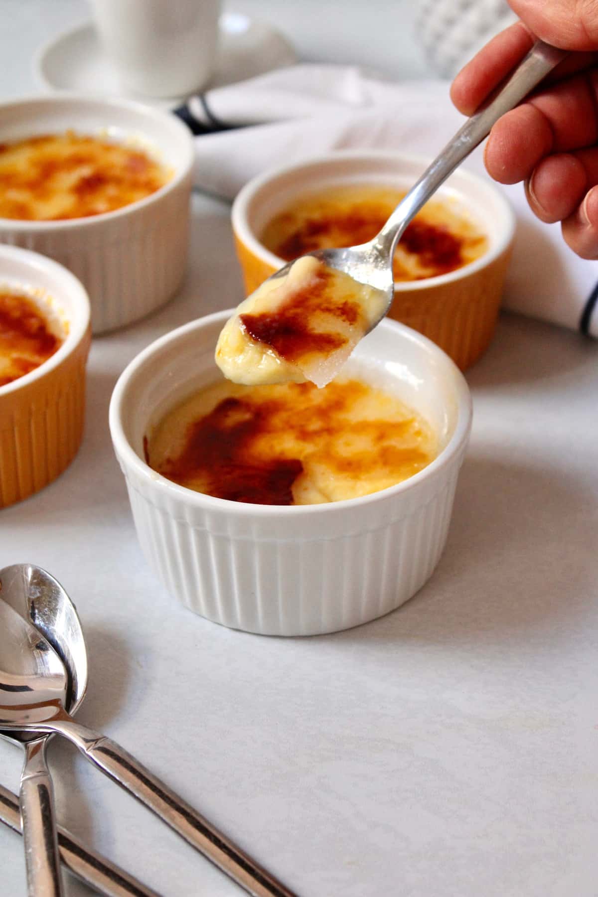 Crema Catalana recipe served on a plate, by TAPAteria Crema Catalana recipe served on a plate, by TAPAteria