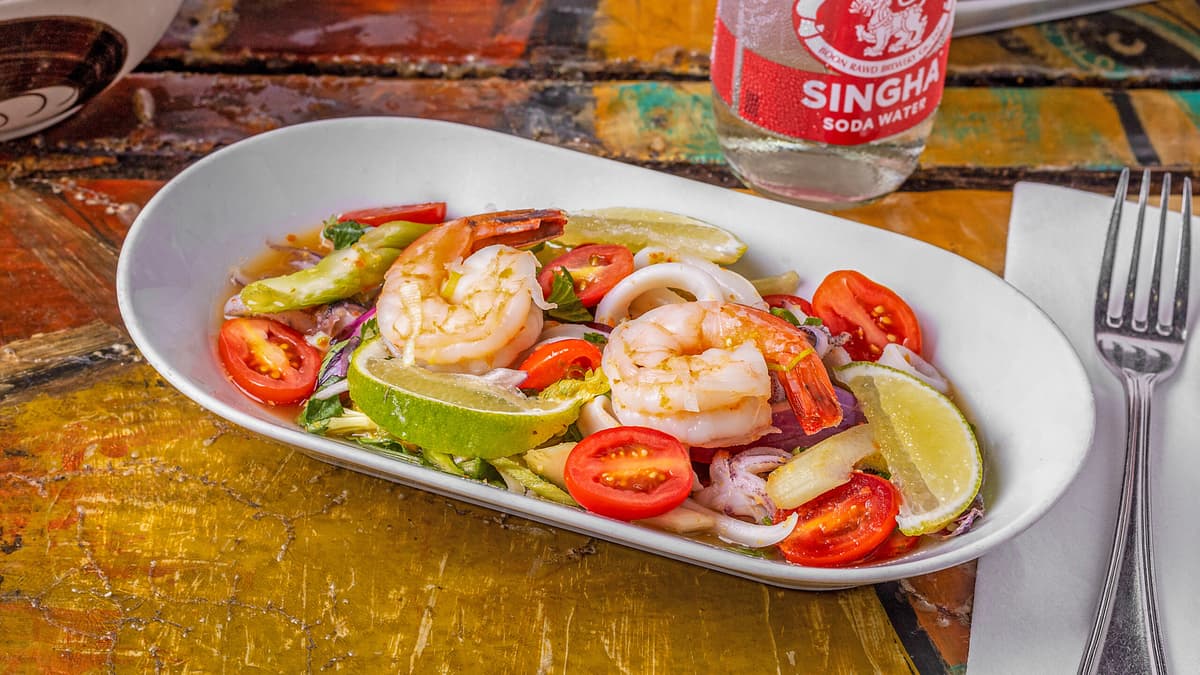 Spicy Shrimp and Calamari Salad