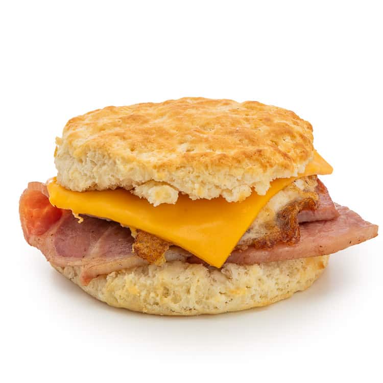 Country Ham, Egg & Cheese recipe served on a plate, by Rise Southern Biscuits & Righteous Chicken Country Ham, Egg & Cheese recipe served on a plate, by Rise Southern Biscuits & Righteous Chicken
