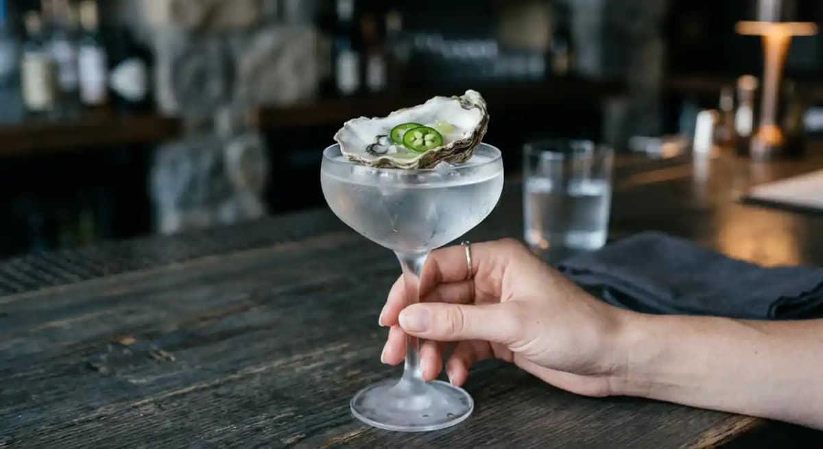 Oyster shell martini