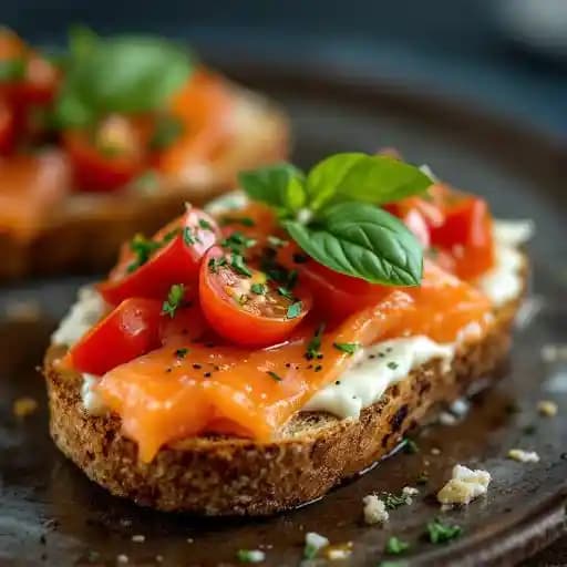 Smoked Salmon Bruschetta