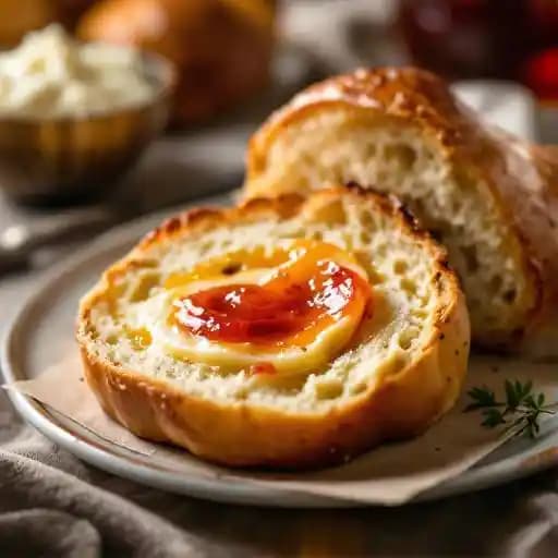 Challah, Butter and Jam