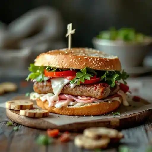 Soup or Salad & Sausage Sandwich