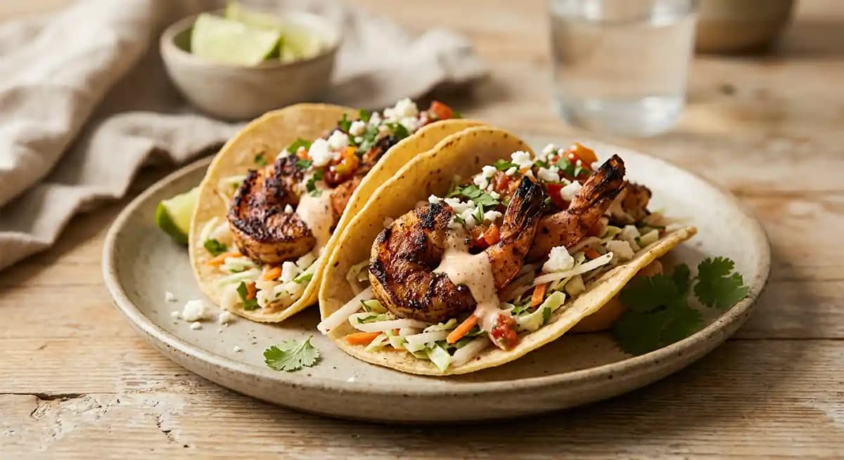 BLACKENED SHRIMP TACOS