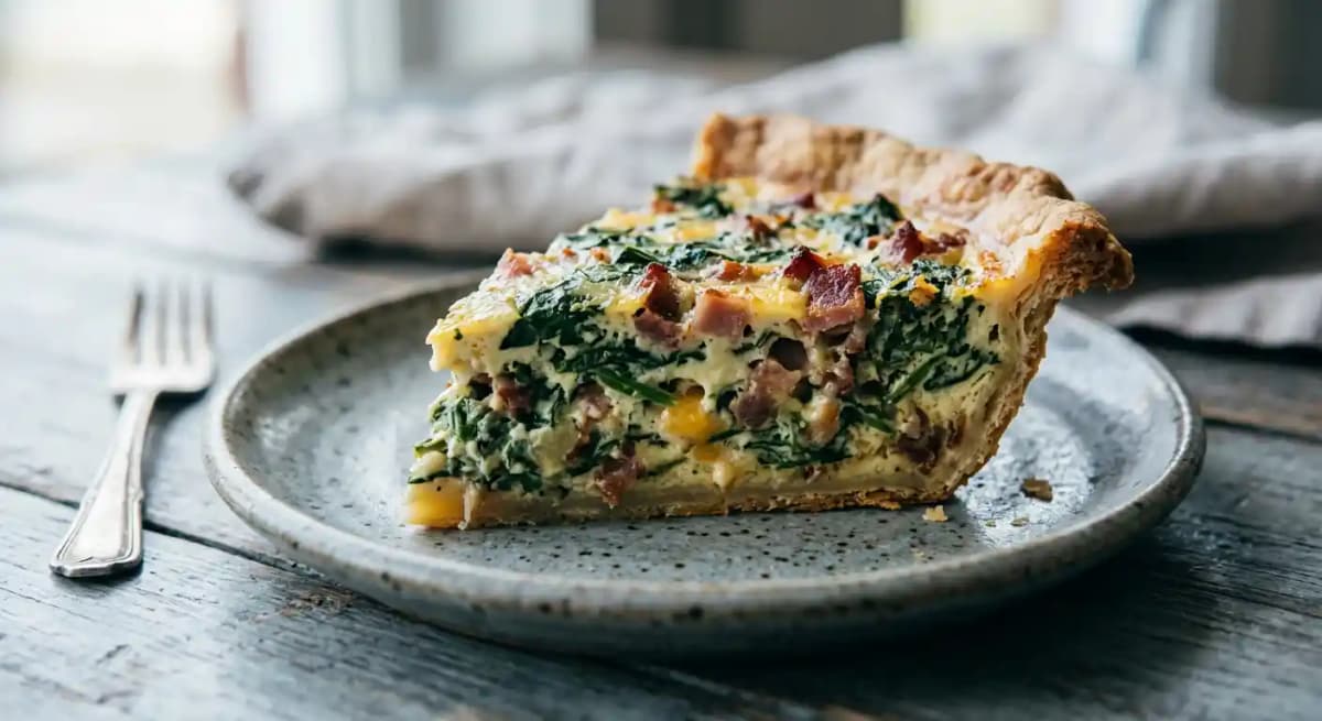 Spinach & Bacon Quiche